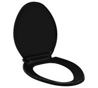 vidaXL Toiletbril soft-close met quick-release ontwerp zwart145020 Noir G