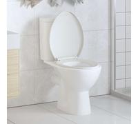 vidaXL Abattant WC à fermeture en douceur Libération rapide Blanc