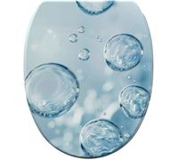 Abattant WC avec frein de chute et libération rapide Bubbles - Montage facile par le haut