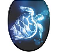 Abattant WC avec frein de chute et libération rapide Glow Turtle - Montage facile par le haut