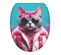 Abattant WC avec frein de chute et libération rapide Neon Cat - Montage facile par le haut