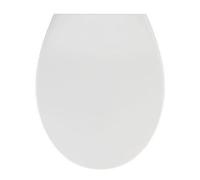WENKO Abattant WC avec Frein de Chute, abattant WC clipsable avec Fixation INOX, Samos Blanc, duroplast, 37,5 x 44,5 cm