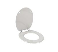 Abattant WC Beldray en bois - Design classique et neutre, compatible avec la plupart des toilettes de taille standard, dimensions du siège 36,5 x 42,5 cm (l x p), dimensions du couvercle 34,3 x 41,2cm