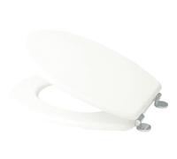 MSV Abattant WC CLÉO MDF Charnières INOX Shiny Ø 370 x 450 mm Blanc