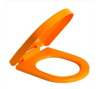 Abattant WC bleu à fermeture lente - Montage supérieur en forme de D/U facile à installer et à nettoyer Matériau PP durable Convient aux trous de 12,5 à 16,9 cm 36 x 44,5 cm Idéal pour salles de bains