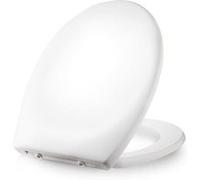 Abattant WC - blumfeldt Dombach Kaiana - Lunette de toilette - Frein de chute - Premium - Siège de toilette - Antibactérien - Forme en O - Blanc Blanc G