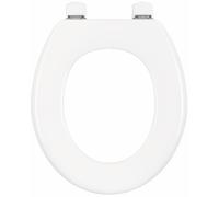 Olfa Abattant WC Tradition – Bois, utilisations intensives, charnière inox, écrous nylon – Blanc
