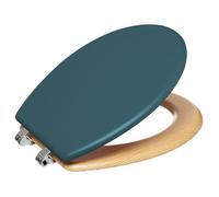 Abattant WC Bois + Zinc ""Modern Color"" Atmosphéra - Pétrole