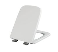 Abattant WC carré à Fermeture Douce, Universel et Facile à Installer - Couvercle rectangulaire en PP, abattant WC Familial, Deux Options de Fixation supérieure