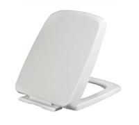 Abattant WC carré à Fermeture Douce, Universel et Facile à Installer - Couvercle rectangulaire en PP, abattant WC Familial, Deux Options de Fixation supérieure