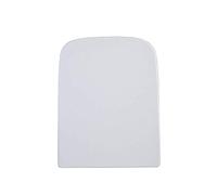 Abattant WC carré épais avec charnières à fermeture lente, antibactérien, amovible et facile à nettoyer, pour un usage familial, couvercle de toilette monté sur le dessus, rouge 35,5 cm