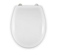 ABATTANT WC COMPATIBLE | FORME O | SIÈGE DE TOILETTE STANDARD UNIVERSEL | CHARNIÈRE EN INOX RÉGLABLE ET AMOVIBLE | INSTALLATION ET NETTOYAGE FACILES | ULTRA RÉSISTANT | 43 x 36 x 5,5 cm