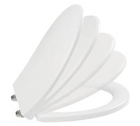 Abattant WC, Cuvette toilette avec double frein de chute, Lunette WC, Déclipsable en 1 clic, Traitement antibactérien, EASY ROSSIGNOL