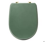 5five Abattant WC Duo en bois, charnières zinc, L 36 x P 49 cm - pour toilettes, salle de bain