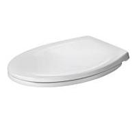 Abattant WC Duravit 0064190096 avec mécanisme de fermeture amortie, charnières en acier inoxydable, blanc