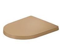 Siège de WC Balcoon Duravit, à recouvrement, charnière acier inox, sans dispositif d'abaissement automatique, 002761CB00, Couleur: Clay terra Mat