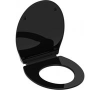 Abattant Wc - Duroplast - Ultra fin - avec frein de chute - Noir SCHÜTTE
