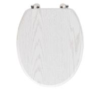 Abattant WC Effet Bois "Strata" 46cm Blanc