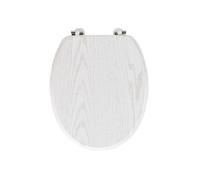 Abattant WC Effet Bois "Strata" 46cm Blanc