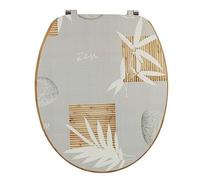 Abattant WC en Bois déco Spirituality avec Kit fixation en Acier Inoxydable - TENDANCE