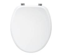 Paris Prix - Abattant WC FIVE Simply Smart Luxe en bois 43 cm Blanc