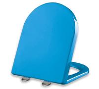Abattant WC en Forme de D à Fermeture Douce et dégagement Rapide pour Un Nettoyage Facile. Abattants WC colorés avec tampons antidérapants pour éviter Tout déplacement. Couvercle WC allongé Color