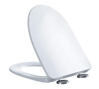 Abattant WC en forme de U avec système de fermeture lente - Couvercle durable monté sur le dessus avec tampon pour un confort amélioré et une réduction du bruit