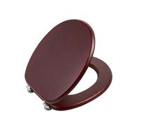Abattant WC en pin massif acajou rouge Soft-Touch - PIKLiDS (sans Soft-Close & fermeture rapide)