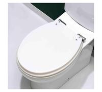 Abattant WC en résine à fermeture douce, effet 3D, robuste, démontage et montage rapides, compatible avec les toilettes de type U/V/O.(White)