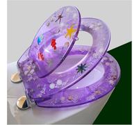 Abattant WC En Résine Épaisse Siège De Toilette,Clipsable Lunette Wc Familial,Charnière Souple Lentement Fermée Muette Facile À Installer Facile À Nettoyer Forme Universelle U/V/O,L B,42CMx 36CM