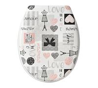 Abattant WC en Thermodur déco Mademoiselle avec Kit de fixation - TENDANCE