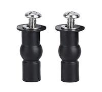 Abattant WC Fixations Charnières, 2 pièces Store Charnières Trou de Fixation Extensible Caoutchouc Vis Convient à Toutes Les Toilettes (noir)