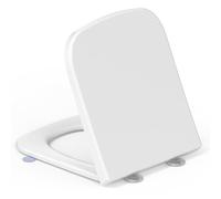 Abattant WC Forme carrée, YEAUPE PRO Cuvette Toilette avec Frein de Chute, Lunette WC Blanche, siège de toilette universel de forme carrée, testée jusqu'à 150kg,42,2 * 36,2 * 4,4CM
