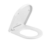 Abattant WC Forme D, Cuvette Toilette avec Frein de Chute, Charnière Réglable, Dégagement Rapide, clip-on toilet seat Noir
