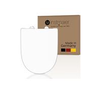 Abattant WC forme en D en duroplast blanc avec frein de chute