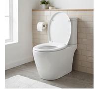 Abattant WC Forme O, Clipsable, Universel, avec Poignée, Frein de Chute, Uréa-duroplast, Capacité 300 kg, Blanc