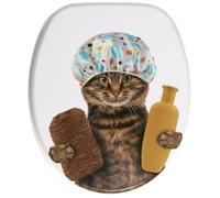 Abattant WC frein de chute soft close Douche Chats - Finition de haute qualité - Fixation facile