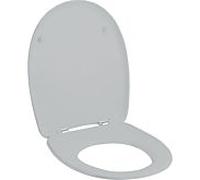 Geberit WC siège 573065010 manhattan, avec couvercle, charnières chromées, avec mécanisme de fermeture amortie