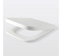 Abattant WC GoodHome Teesta en Duroplast™ blanc, frein de chute, fixation par le dessus.