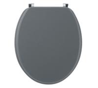 Wirquin Abattant WC Woody 20717953 – MDF gris clair, forme U, charnières inox