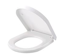 Abattant WC, Himimi Cuvette Toilette avec frein de chute, Lunette de Toilette Universelle Forme D, Charnière en Métal Réglable à 360 Degrés, Facile à Retirer et à Nettoyer (450 x 361 x 53 mm)