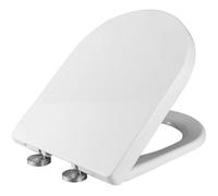 Abattant WC - IBERGRIF - M41001 - Forme D - Frein de Chute - Universel - Blanc