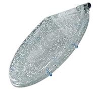 Abattant WC Ideal Standard, abattant robuste à paillettes, fermeture douce avec dégagement rapide, fixation simple haut/bas, matériau ovale en résine respectueux de l'environnement(Transparent Silver)