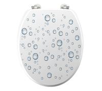 Douceur d'Intérieur Abattant WC Bubble Bleu Charnières métal 37,5 x 46 cm MDF imprimé