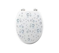 Abattant WC Imprimé "Bubble" 46cm Blanc
