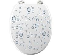 Douceur d'Intérieur Abattant WC Bubble Bleu Charnières métal 37,5 x 46 cm MDF imprimé