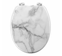 Abattant WC Imprimé "Effet Marbre" 46cm Blanc