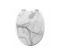 Abattant WC Imprimé "Effet Marbre" 46cm Blanc