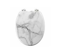 Abattant WC Imprimé "Effet Marbre" 46cm Blanc