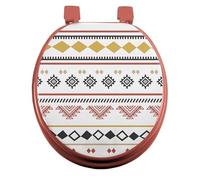 Abattant WC Imprimé "Esteban" 47cm Terracotta